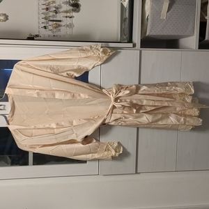 Ivory/cream satin bridal robe size M/L